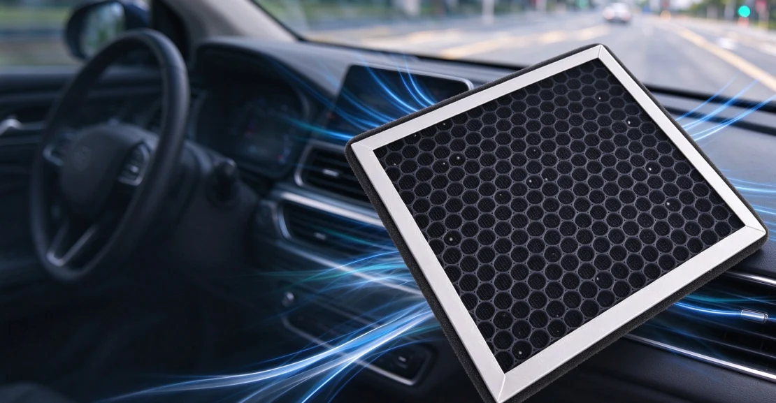 Honeycomb activated carbon cabin air filter for BYD electric vehicles, clean car cabin air
